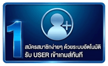 สมัครสมาชิกง่ายๆ ด้วยระบบอัตโนมัติ รับ USER เข้าเกมส์ทันที